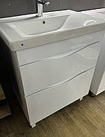 Тумба на ніжках з умивальником "Sava", біла