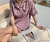 Жіноча піжама, костюм для дому з мусліну (сорочка та шорти). Розмір L (заміри в описі). Фіолетовий, фото 2