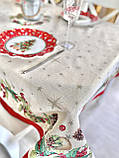 Скатертина на Новорічний стіл 137х180 см. гобеленова Limaso, фото 4