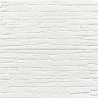 Самоклеюча 3D панель культурний камінь білий 700х600х8мм (191) SW-00000070