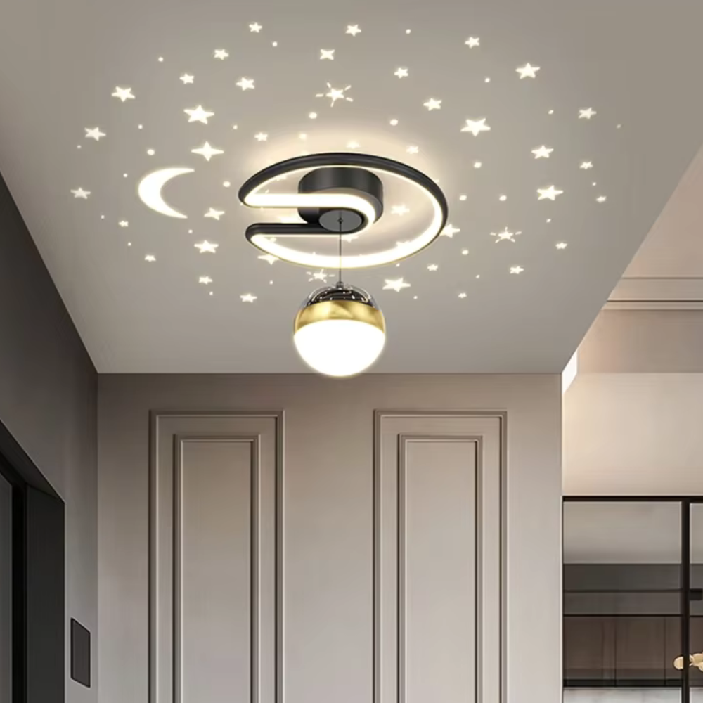 Люстра Led нічник Зоряне небо  Artlight 59W до 12 кв.м колір Чорний 2468/480BK
