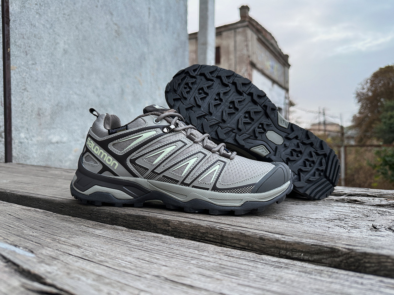 Чоловічі термо кросівки Salomon Speed Cross Pro Gore-Tex Thinsulate бежеві водонепроникні