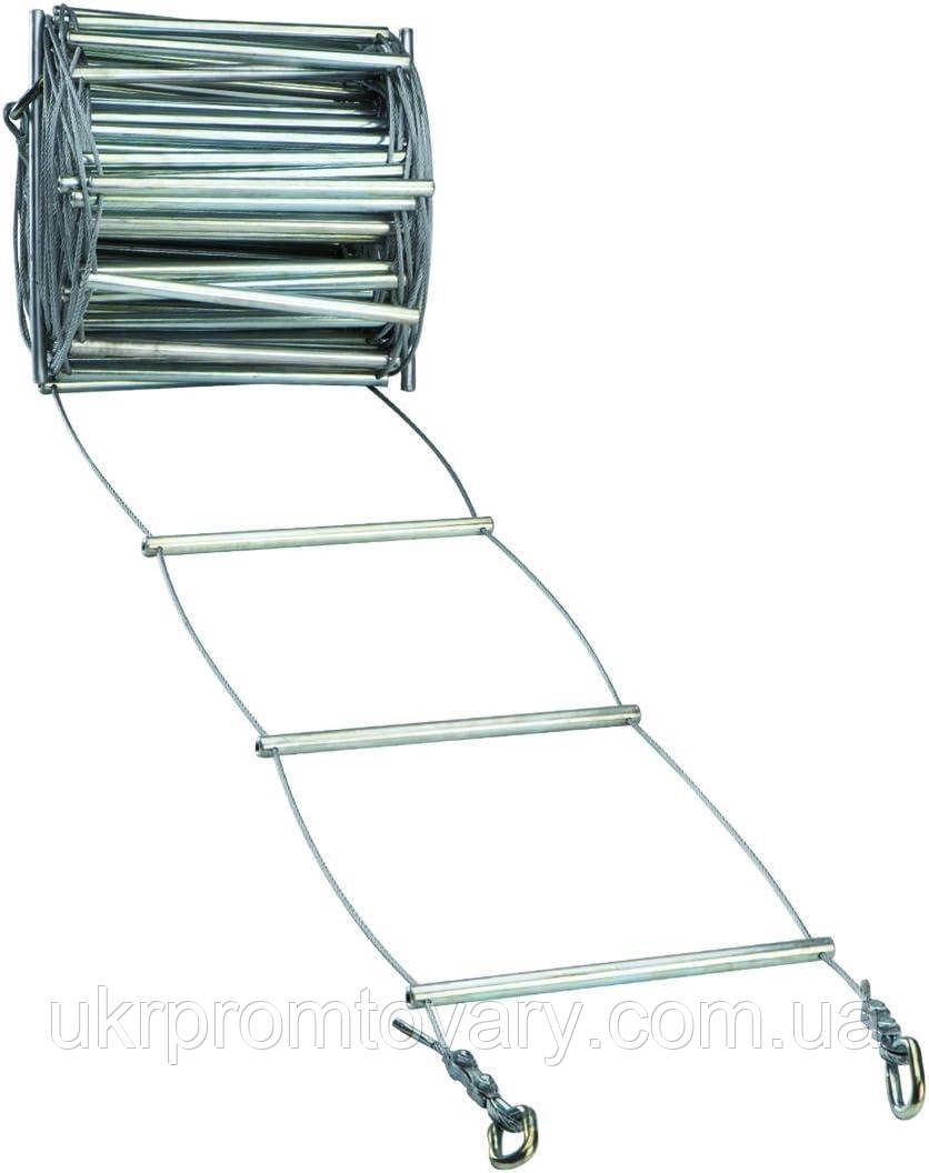 Драбина 11 метрів сталева пожежна рятувальна (500 кг) вогнестійка