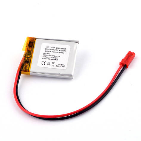 LiPo 400 mAh, 3,7V, 4x30x35мм Cellevia акумулятор літій-полімерний LP403035, фото 1