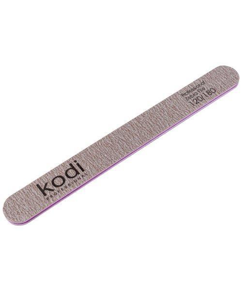 Kodi №86 Пилка для нігтів пряма 120/180 (колір: коричневий, розмір:178/19/4)