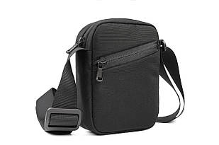 Чоловіча текстильна сумка через плече, матеріал Оксфорд 600 Німеччина, чорного кольору