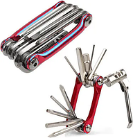 Мультитул для велосипеда 11 в 1 червоний ORG