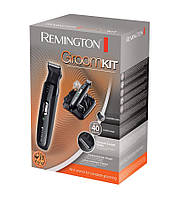 Набір для стрижки Remington Groom Kit, для бороди, вусів, голови і носа, акум., насадок-10, титан.напил.,
