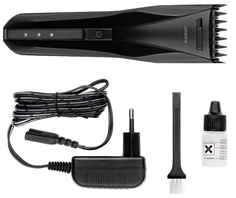 Машинка для стрижки  Ardesto HC-Y20-B, мережа+акум., насадок-2, сталь, чорний