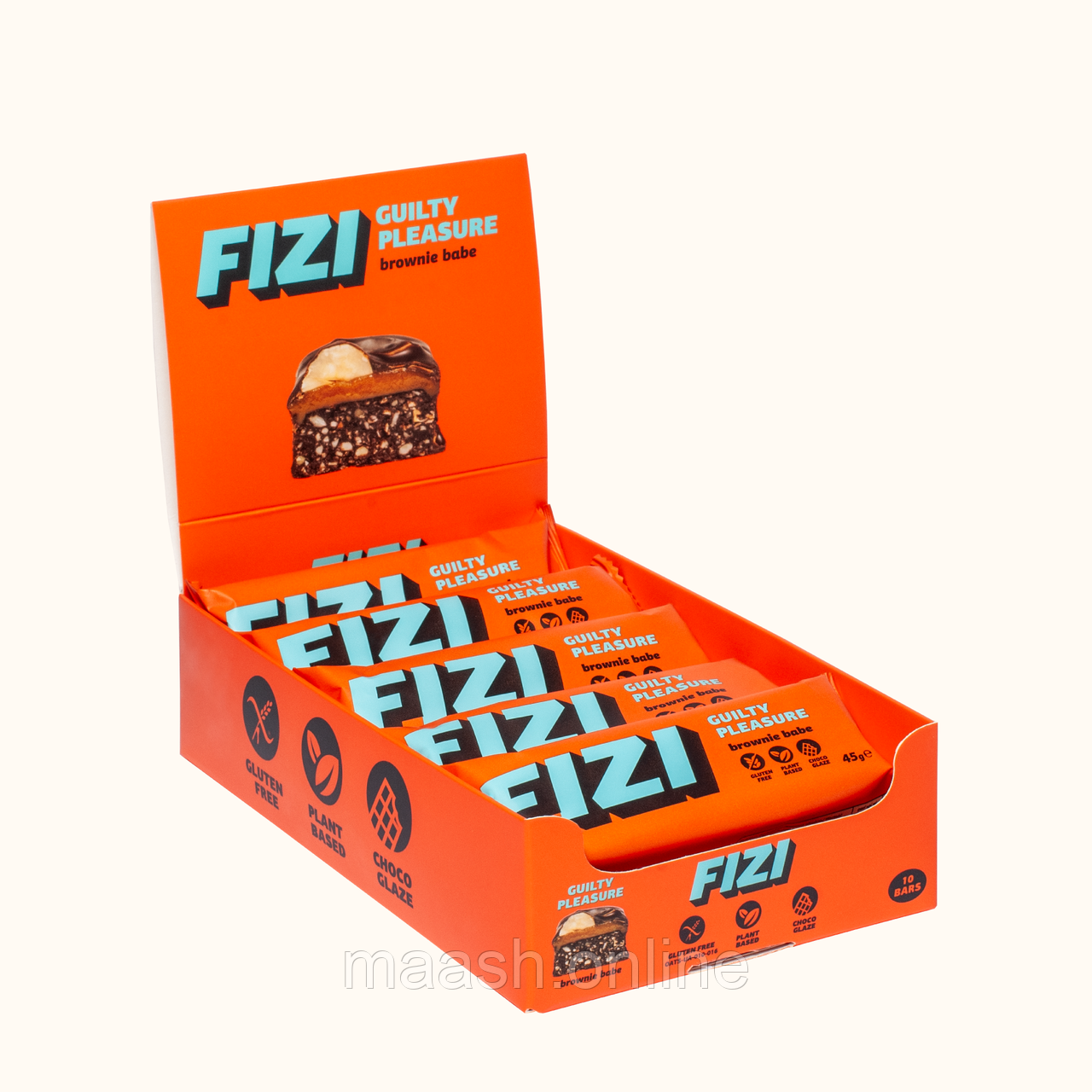 Бокс Батончиков шоколадних ''Brownie Babe'' 10шт FIZI Брауні