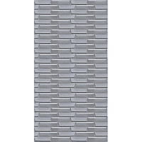 Самоклеюча 3D панель кладка срібло 3080x700x5мм SW-00001760