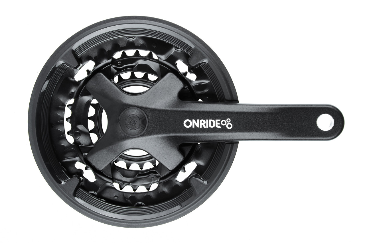Комплект шатунів ONRIDE Trio 920P, під квадрат, 170 мм, 22-32-44Т, на 9 шв., чорний