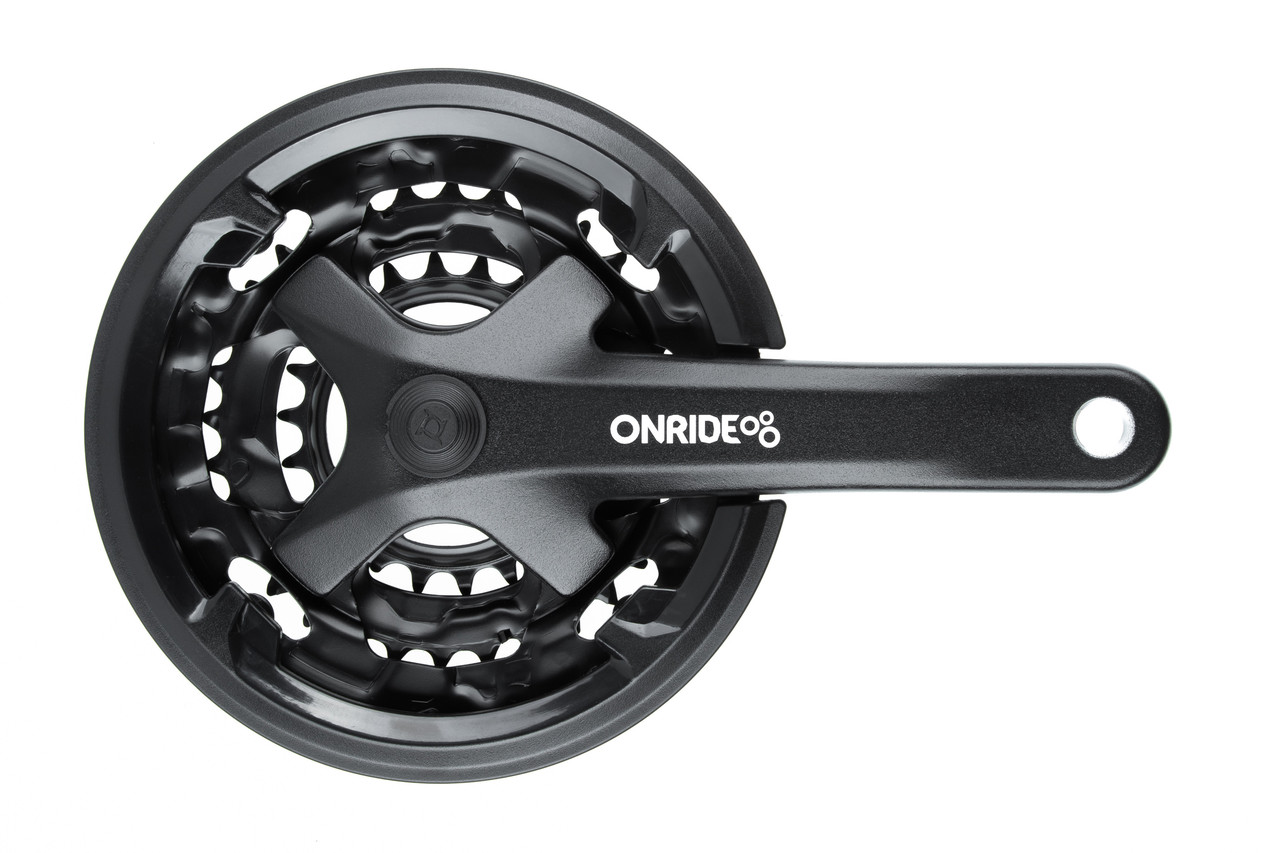 Шатуни ONRIDE Trio 850P, під квадрат, 170мм, 22-32-42T, на 8 швидкостей, чорні