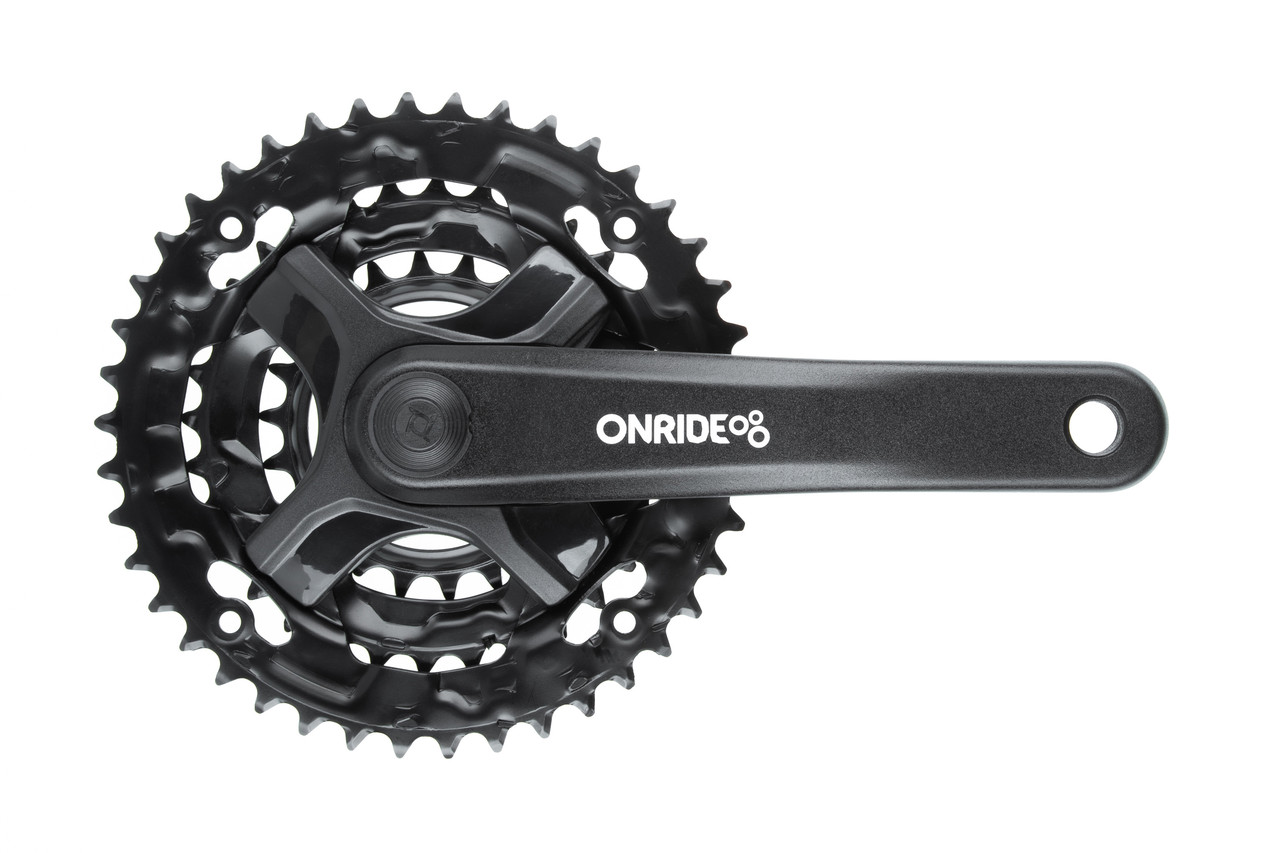 Шатуни ONRIDE Trio 810, під квадрат, 170мм, 22-32-42T, на 8/7/6 швидкостей, чорні