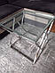 Журнальний столик ZEGNA B прозоре скло/срібло 55X55, фото 5
