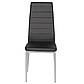 Стілець H261 bis алюміній/чорна екошкіра, фото 3