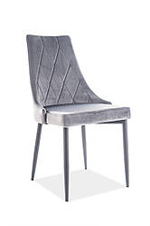 Стілець TRIX B VELVET чорний каркас/сірий BL.14