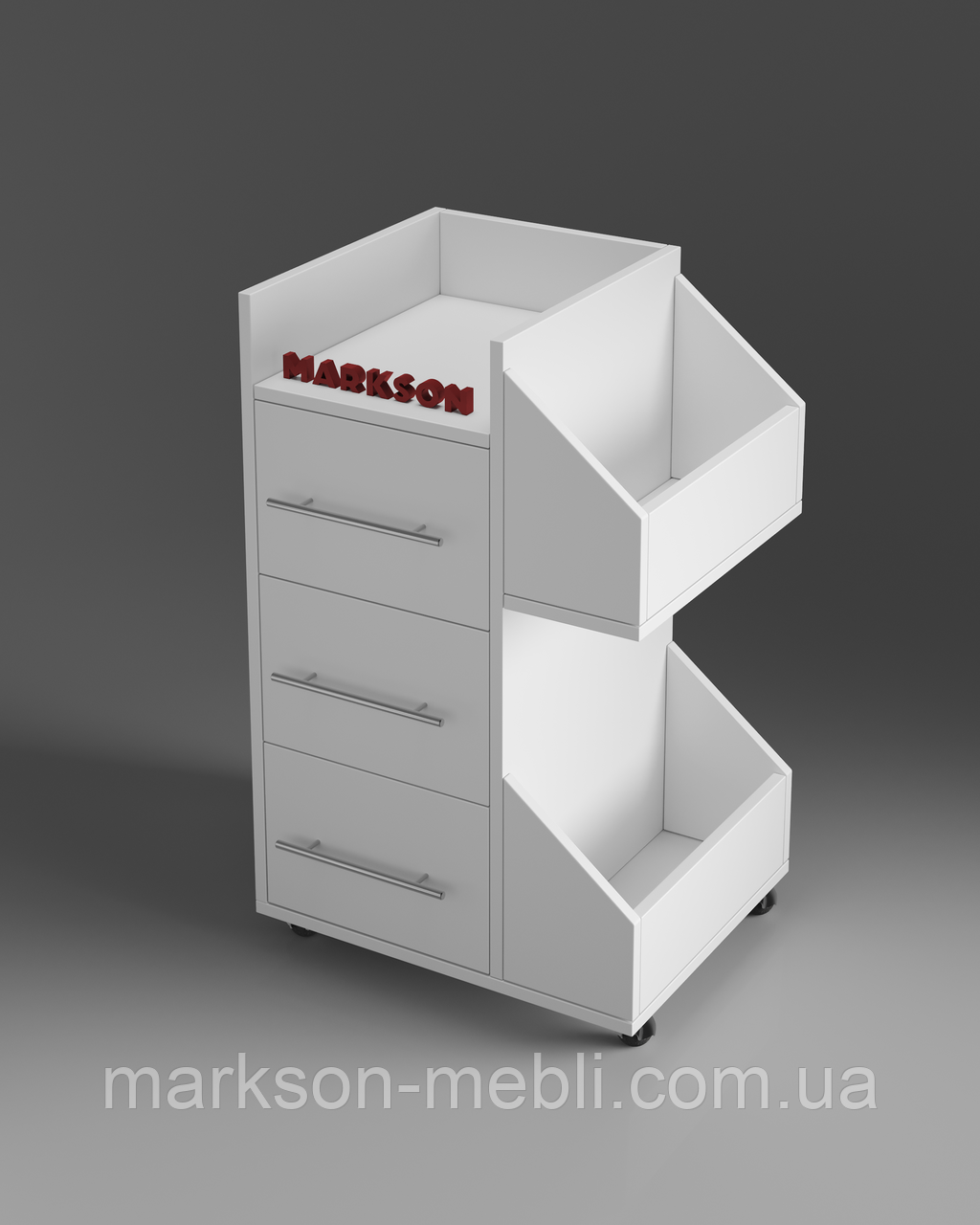 Візок косметологічний М214 з бічними лотками для інструменту, фото 1