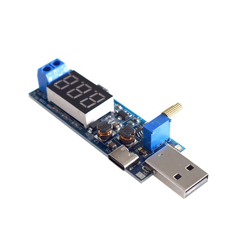 Перетворювач DC-DC вхід USB, TYPE-C підвищувальний/знижувальний з дисплеєм