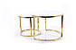 Журнальний столик MUSE II білий еф.мармуру/золото (к-кт), фото 6