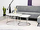 Журнальний столик ATLANTA B  білий еф.мармуру/хром (к-кт), фото 4