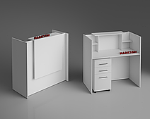 Білий ресепшн з тумбою, Стійка адміністратора з тумбою