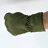 Рукавички тактичні сенсорні зимові Soft Shell олива, фото 8