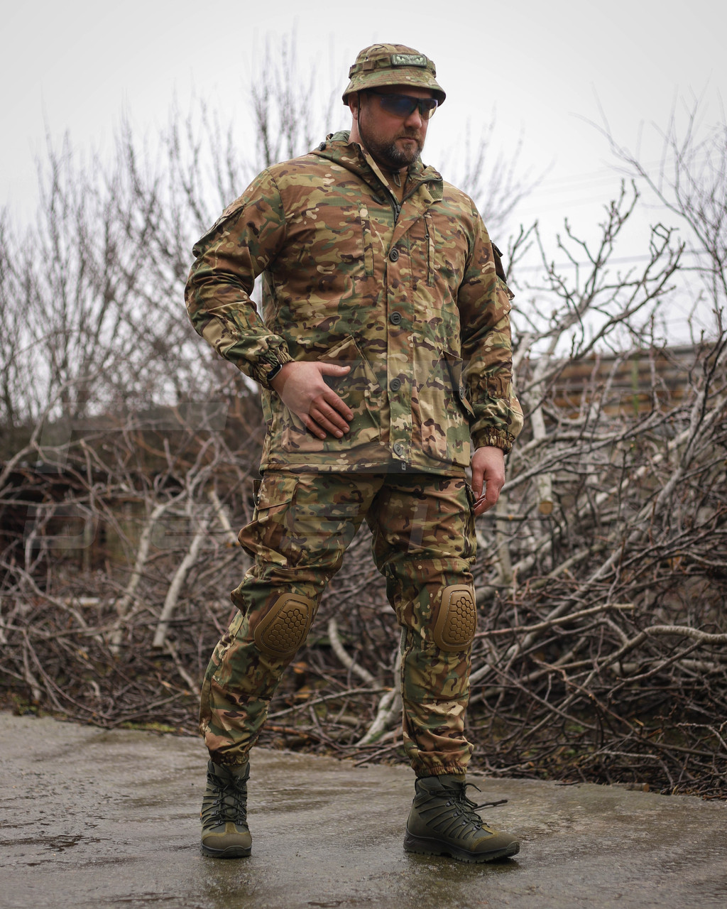 Костюм тактичний Гірка 5 напівдемісезон Мультикам з налокітниками та наколінниками