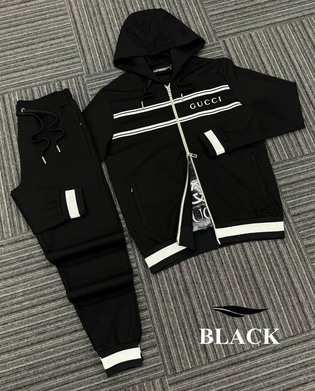 Чоловічий спортивний костюм GUCCI D12326 чорний S, фото 1