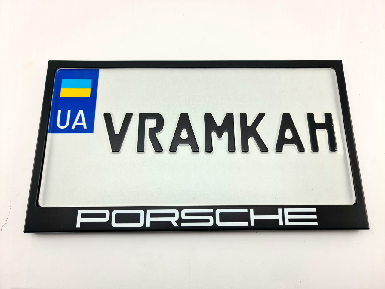 Номерна рамка для авто Porsche 2 black, рамка під американський номер