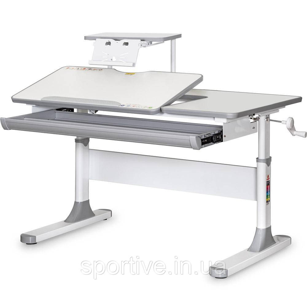 Дитячий стіл Mealux Vancouver Multicolor з полицею S50 (арт. BD-620 W/G MC + S50 WG)