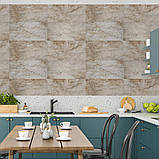Вінілова плитка, що самоклеїться, вологостійка для внутрішнього оздоблення 60х30 см різноманітні дизайни для стін і підлоги, фото 6