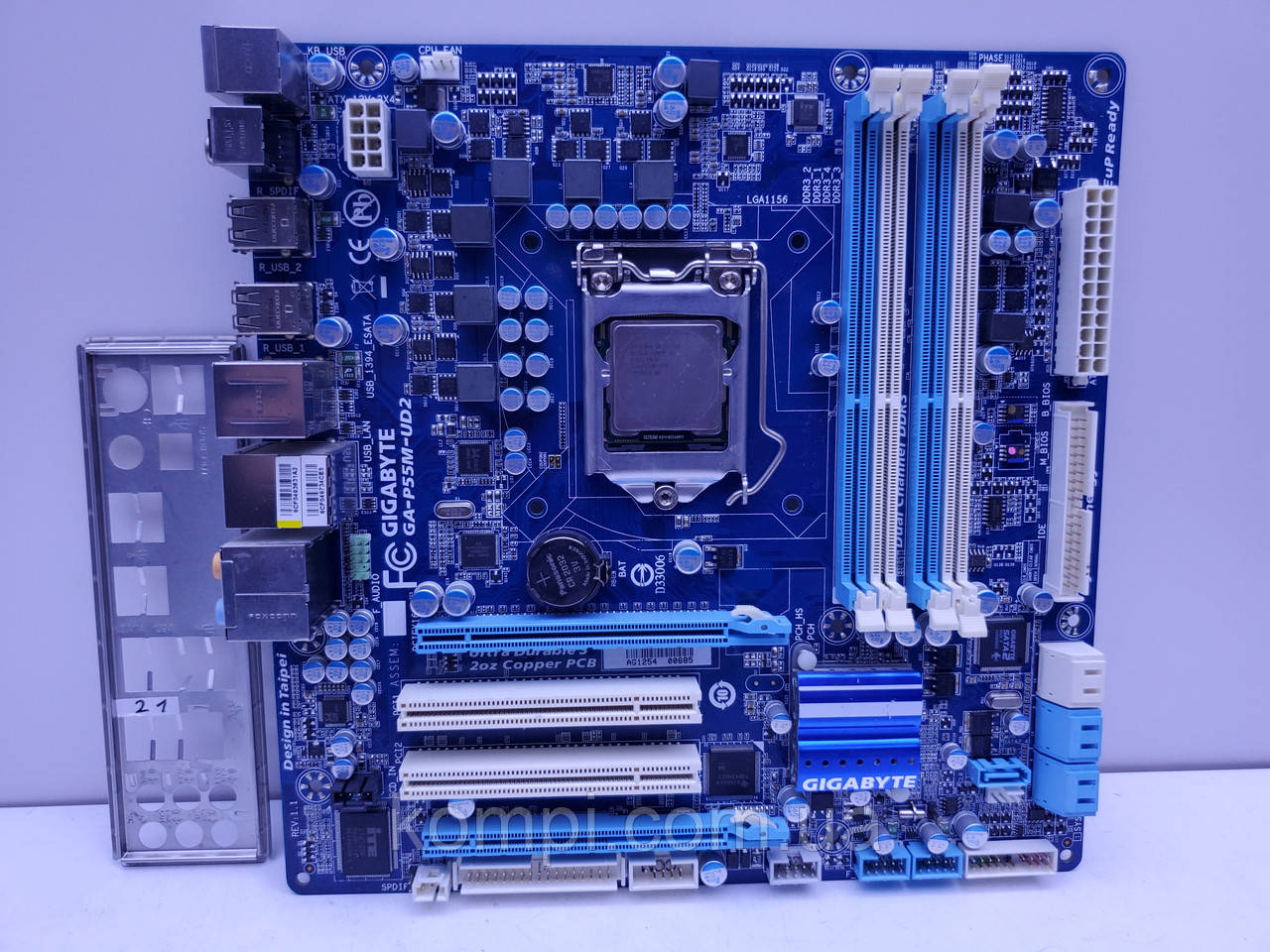 Материнська плата s1156 Gigabyte P55M-UD2 (+I5 750, Socket 1156, DDR3, б/у)