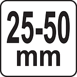 Мікрометр 25 50 мм YATO (YT-72301), фото 3