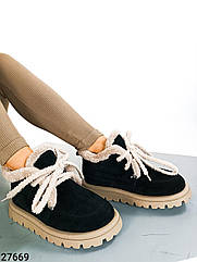 Суперновинка! Жіночі зимові черевики сноутбутси натуральна замша 27669 Розміри 37