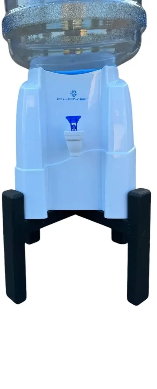 Пластиковий диспенсер для води Clover PD-03 білий з дерев'яною підставкою