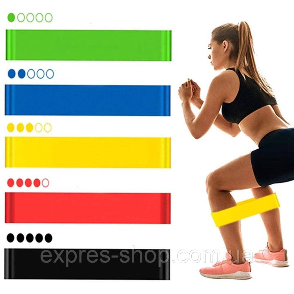 Набір резинок для фітнесу 5шт,з чохлом / Фітнес резинки для спорту / Еспандери, фото 1