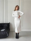 Елегантна жіноча сукня міді в рубчик, фото 8