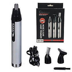 Тример для носа та вух 3в1 Geemy GM 3107 / Акумуляторний триммер для обличчя