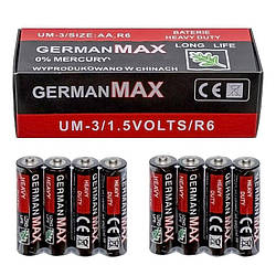 Батарейка AA, German Max - 1 шт / Сольова Батарейка 1,5 V / Потужна батарейка