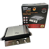 Притискний електричний гриль Zepline ZP-086 3500 Вт Якісний двосторонній електрогриль Гриль для дому, фото 3