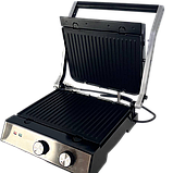 Притискний електричний гриль Zepline ZP-086 3500 Вт Якісний двосторонній електрогриль Гриль для дому, фото 4