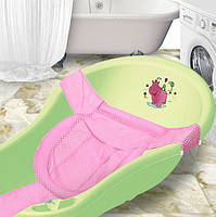 Матрацик-килимок Bestbaby 331 Pink для купання дитини підкладка у ванну з кріпленнями 1 шт., фото 4