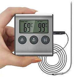 Термометр для м'яса від 0 до +250 С, з виносним щупом TP-700 / Цифровий кулінарний термометр з таймером