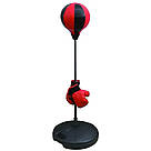 Дитячий боксерський набір Стійка 80-110см + рукавички + насос / Груша для боксу / Боксерська груша на стійці, фото 3