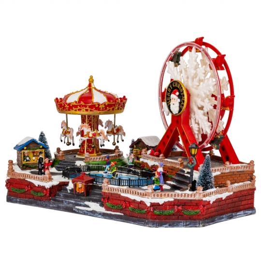 Новорічна музична карусель із підсвіткою 48х32 см 9153-006