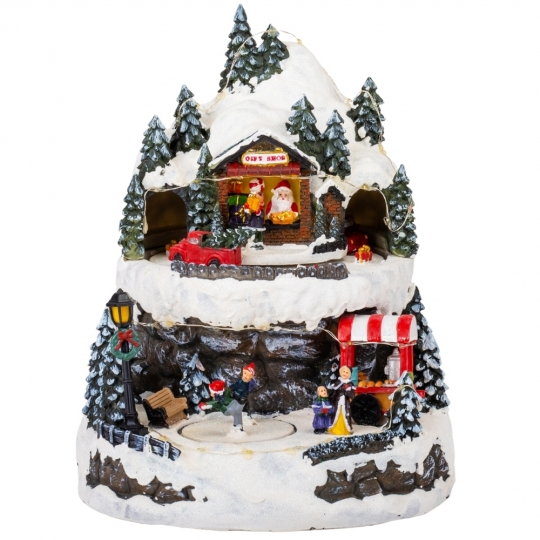 Новорічна музична карусель із підсвіткою 31х24 см 9153-005