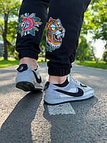 Чоловічі кросівки Nike Cortez UN/LA Grey Black Кеди Найк Кортез низькі сірі замш текстиль демісезон, фото 4