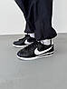 Чоловічі кросівки Nike Cortez Black White Кеди Найк Кортез низькі чорно-білі шкіряні демісезонні, фото 10