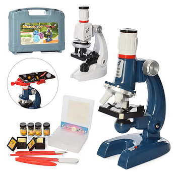 Дитячий мікроскоп 21 см пробірки, інструменти, підсвічування, 2 види, C2172-C2173